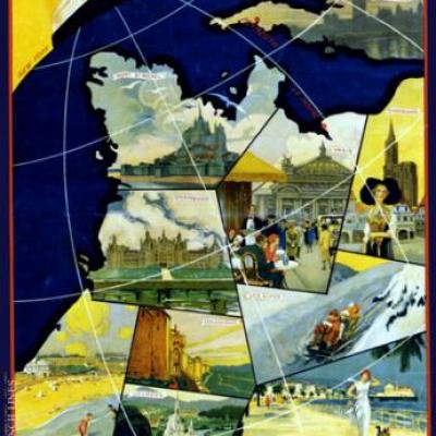 AFFICHE COLLECTION FRENCH LINE & MESSAGERIES MARITIMES