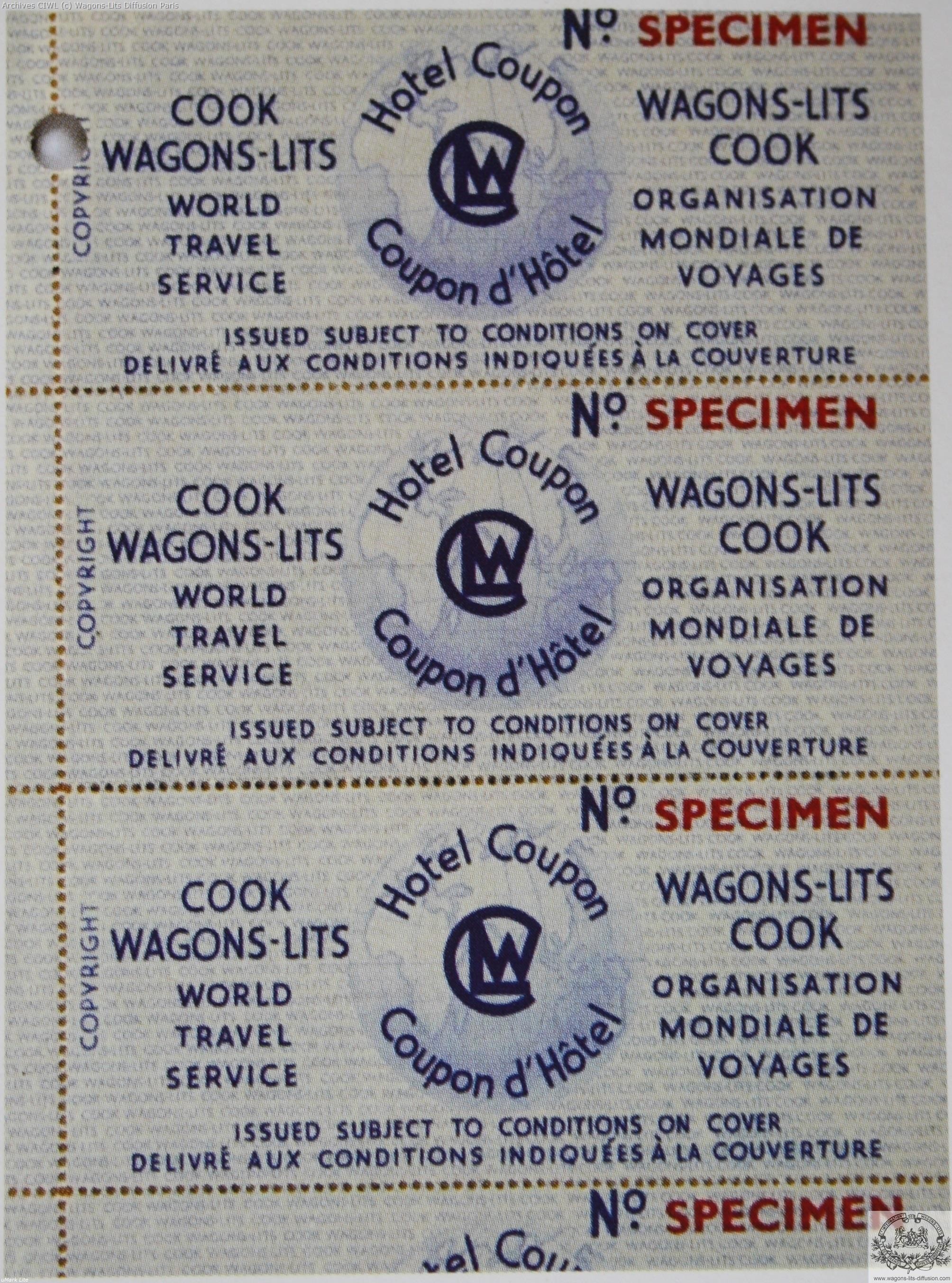 Wl cook coupon reservation hotels 1935