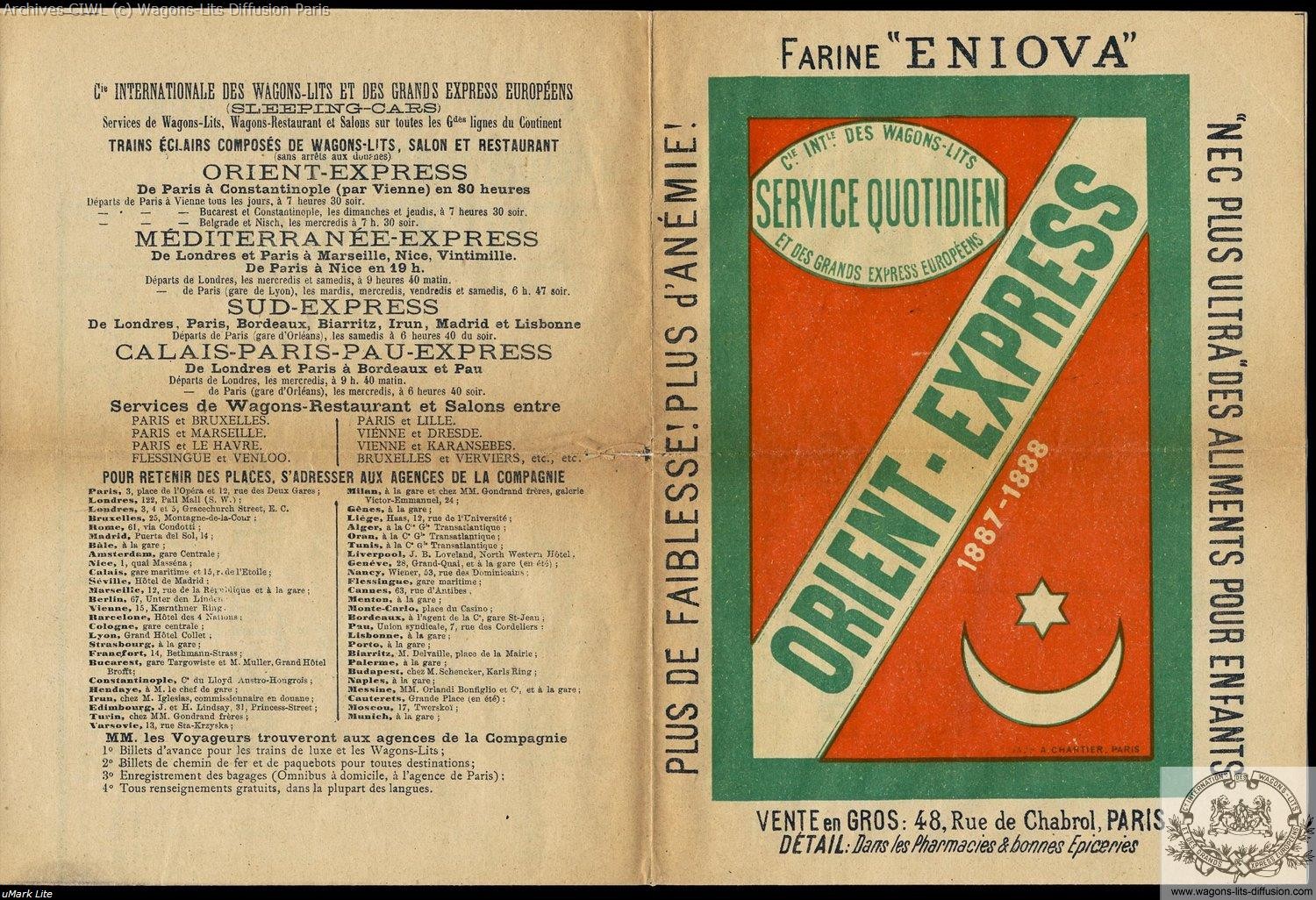 Wl first orient express brochure 1887