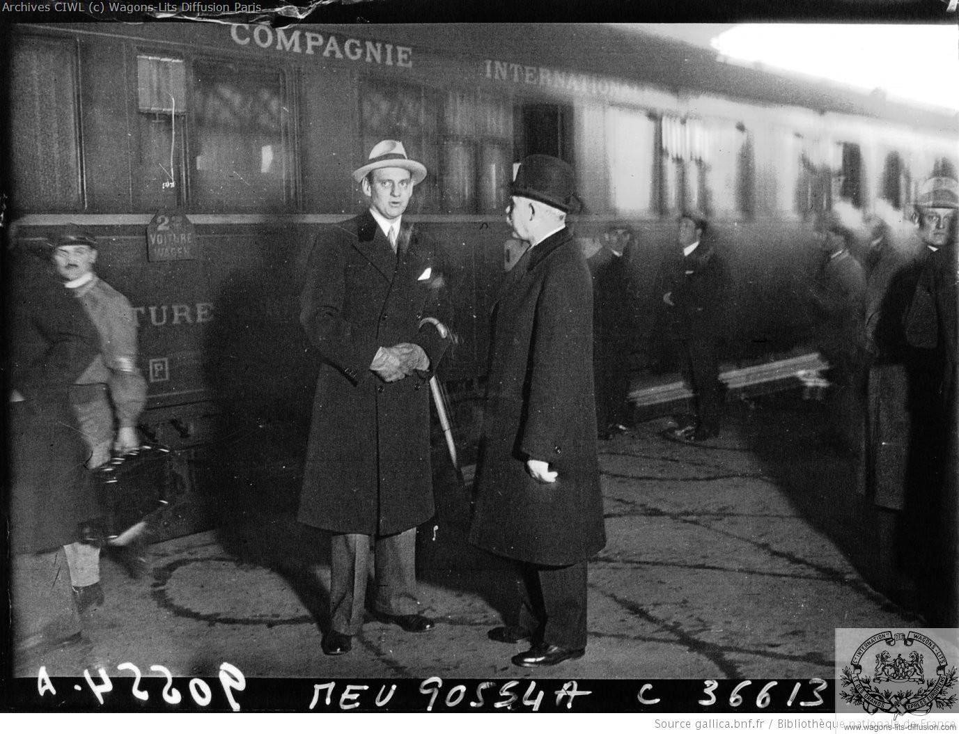 Wl gare du nord arrivee du prince de danemark 1932
