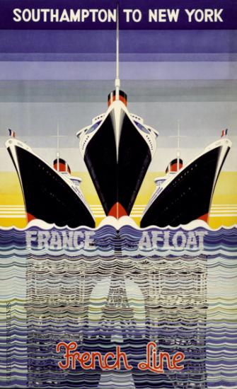 AFFICHE COLLECTION FRENCH LINE & MESSAGERIES MARITIMES