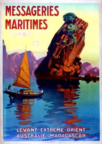 AFFICHE COLLECTION FRENCH LINE & MESSAGERIES MARITIMES