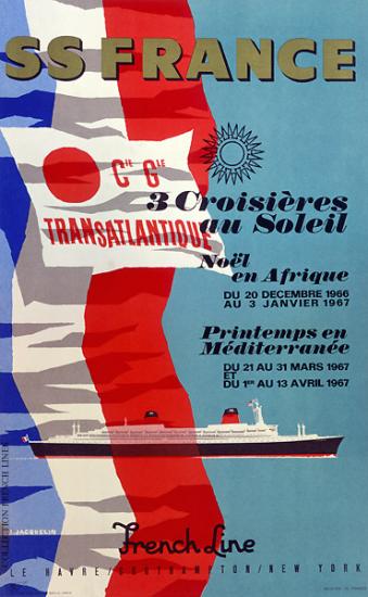 AFFICHE COLLECTION FRENCH LINE & MESSAGERIES MARITIMES