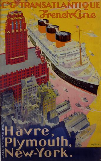 AFFICHE COLLECTION FRENCH LINE & MESSAGERIES MARITIMES