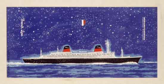 AFFICHE COLLECTION FRENCH LINE & MESSAGERIES MARITIMES