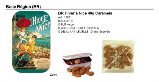 Epicerie:  Boites Caramels avec Affiches Régionales du PLM