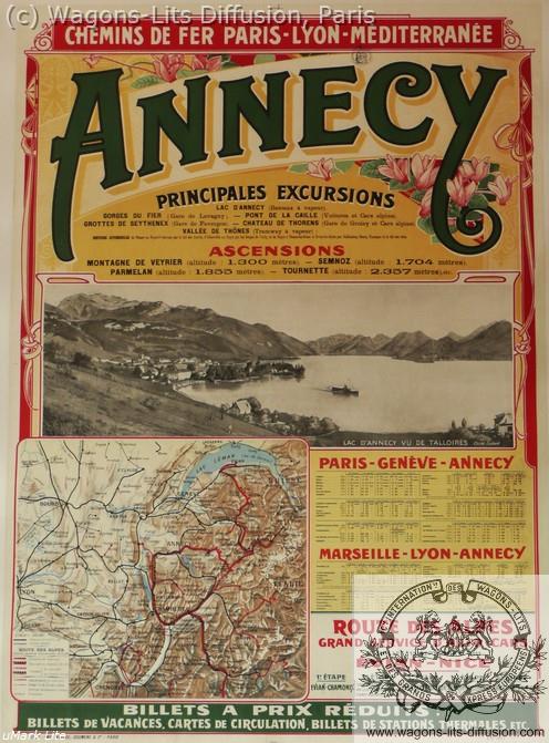 PLM Annecy affiche ferroviaire