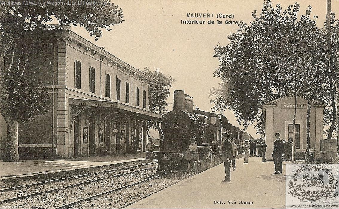 Plm gare de vauvert gard en 1870