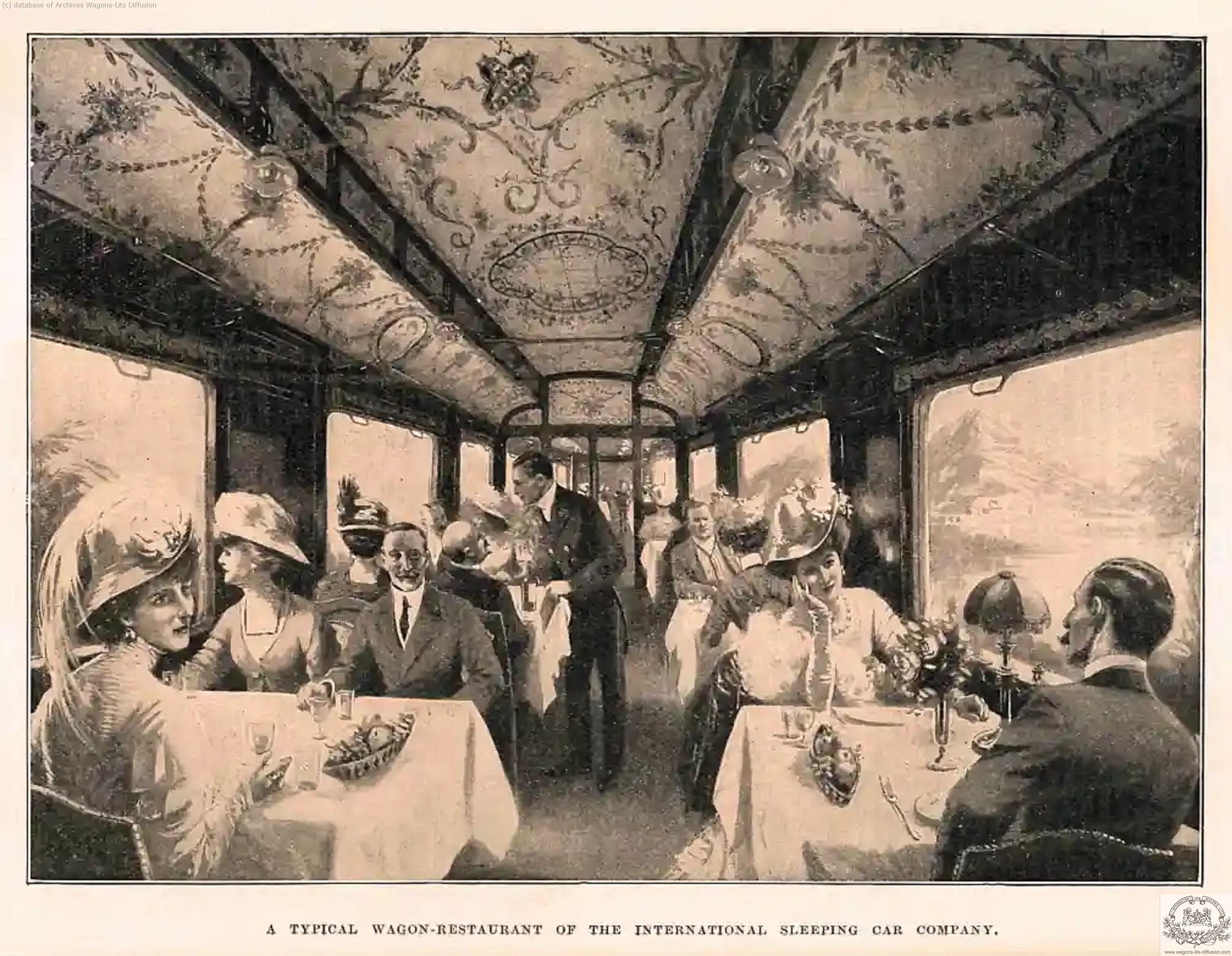 Wl a typical wagons restaurant vr of the int sleeping car cy