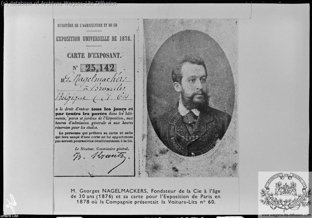 Wl carte nagelmackers exposant expo universelle paris 1879