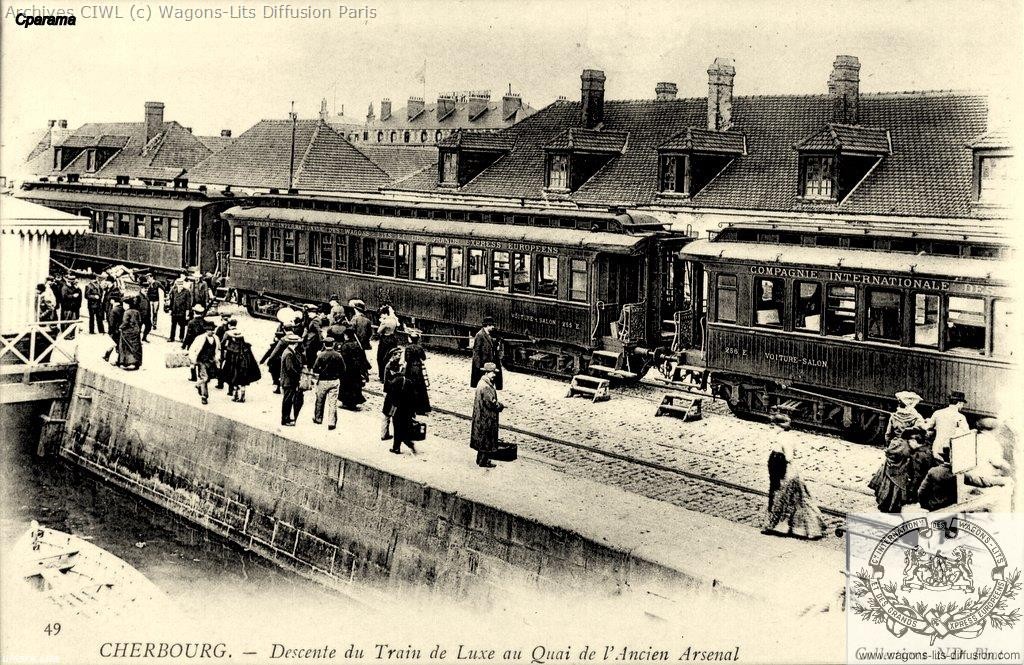 Wl descente du train ciwl a cherbourg cp 