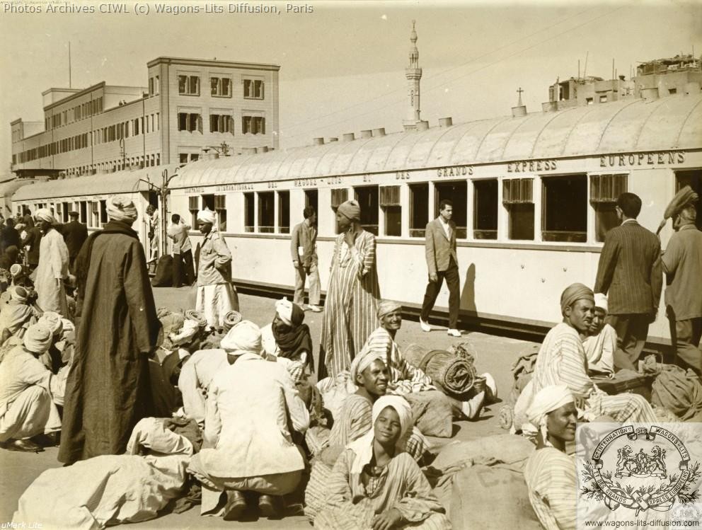 Wl egypt railways cairo train station in 1960 wagons lits coaches to luxor