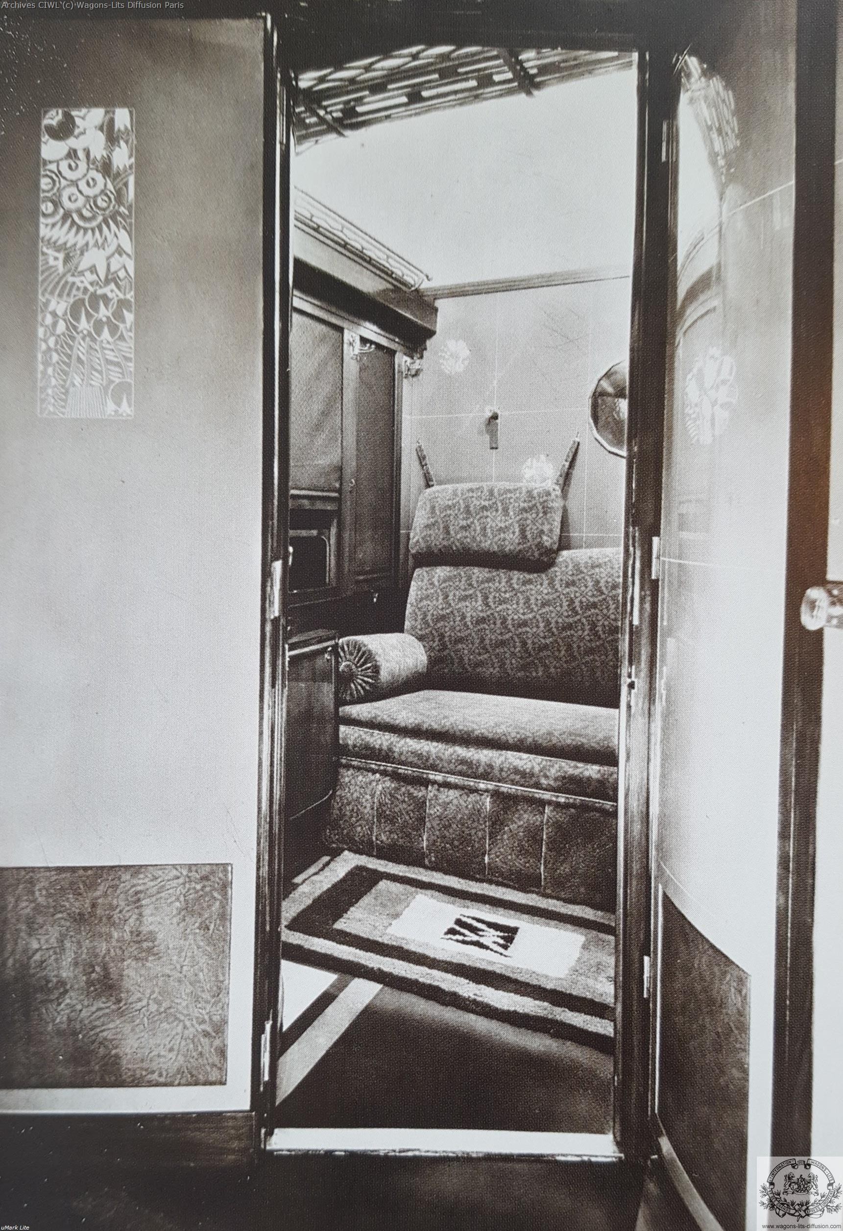 Wl interieur compartiment vers 1925