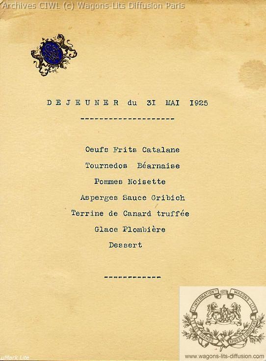 Wl menu 1925