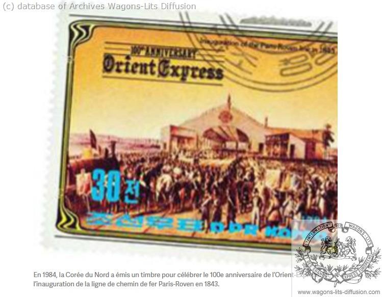 Wl timbre 100 ans orient express coree du nord 1