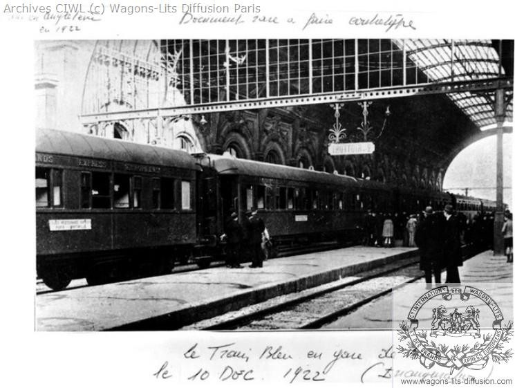 Wl train bleu gare de nice 1923
