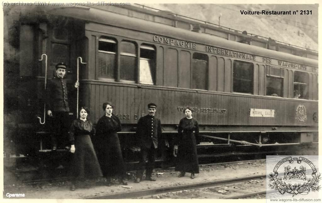 WL Voiture restaurant teck 2131 en 1910